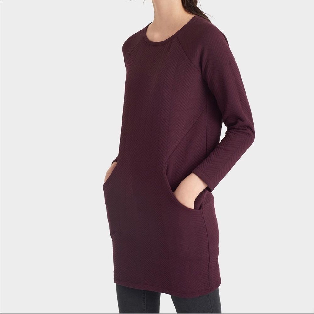 Joules Braxted Tunic Dress Burgundy